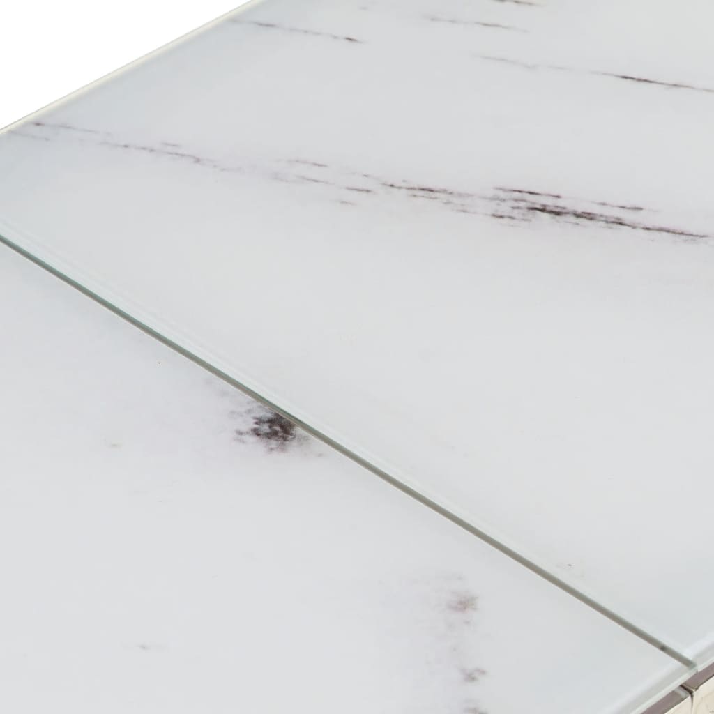 konsoles galdiņš, sudrabains, nerūsējošs tērauds, rūdīts stikls