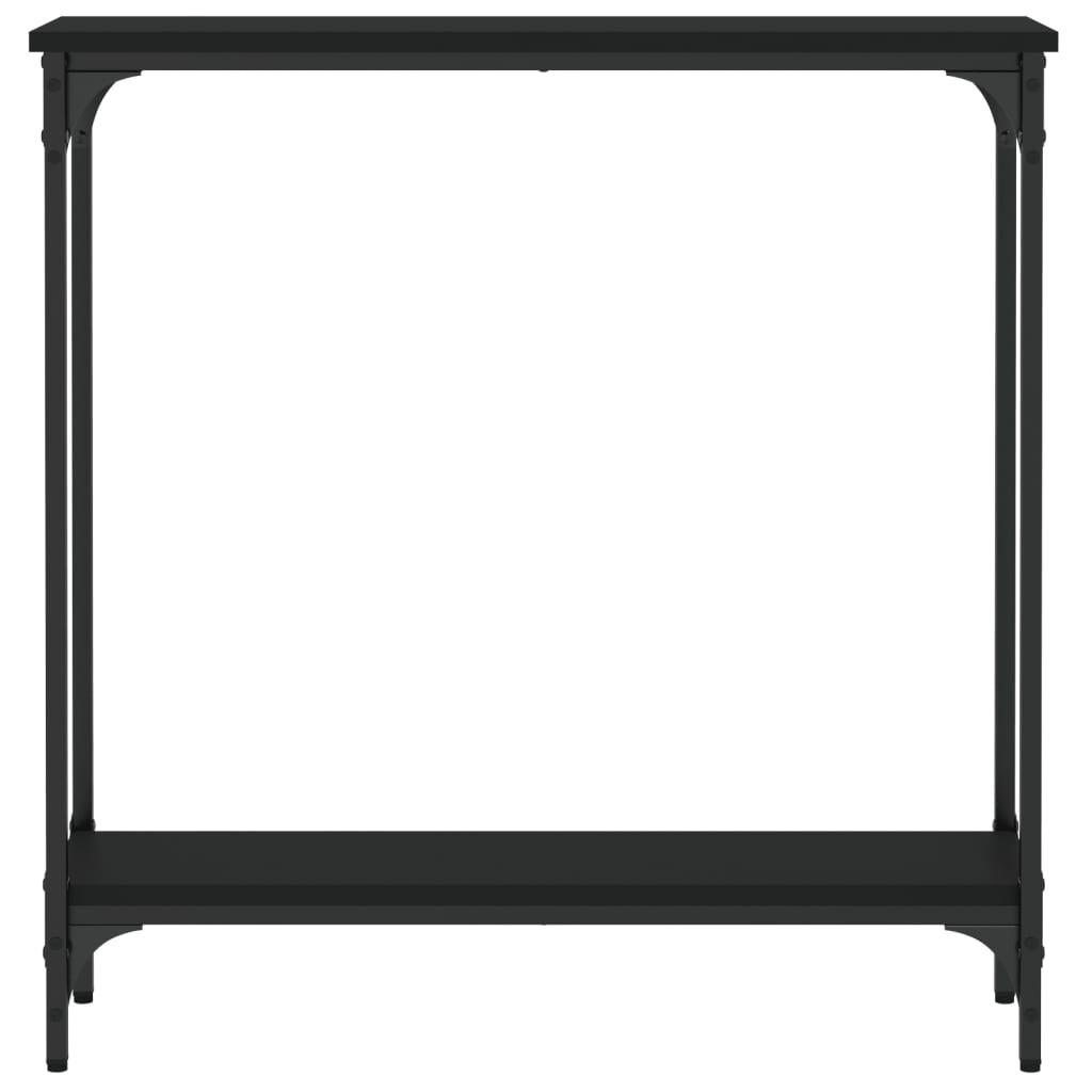 konsoles galdiņš, melns, 75x22,5x75 cm, inženierijas koks