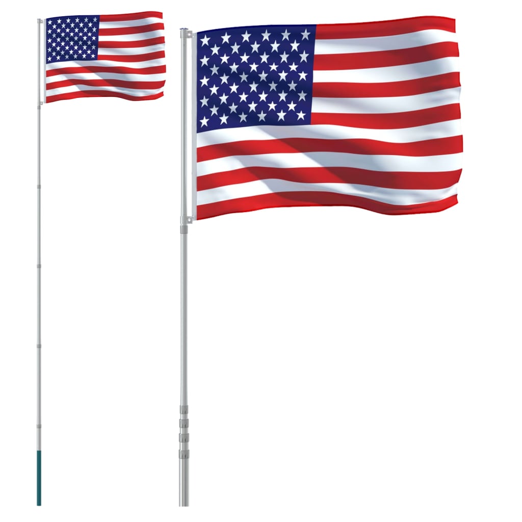 ASV karogs un masts, 5,55 m, alumīnijs