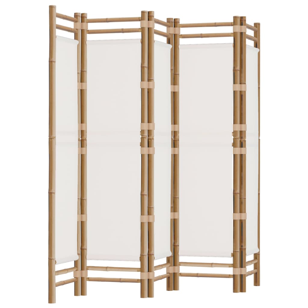 istabas aizslietnis, 5 paneļi, 200 cm, bambuss un audekls