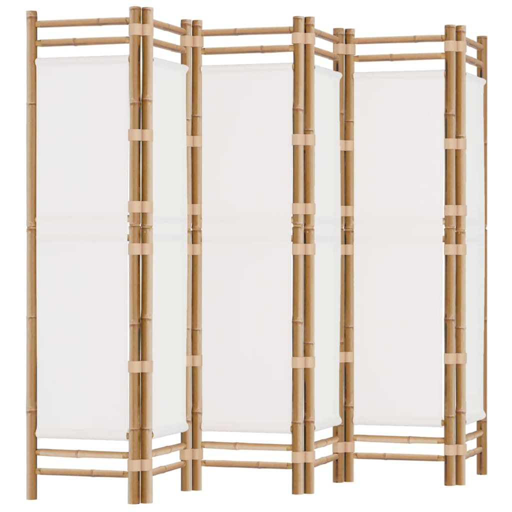 istabas aizslietnis, 6 paneļi, 240 cm, bambuss un audekls