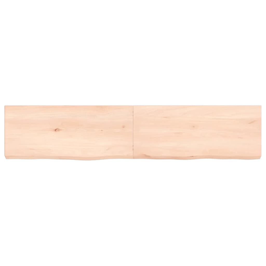 sienas plaukts, 140x30x(2-6) cm, neapstrādāts ozola masīvkoks