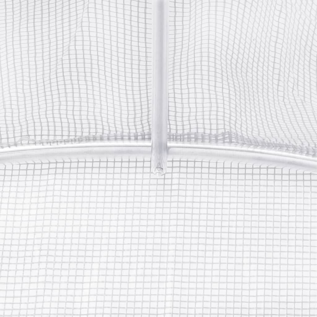 siltumnīca ar tērauda rāmi, balta, 24 m², 6x4x2 m