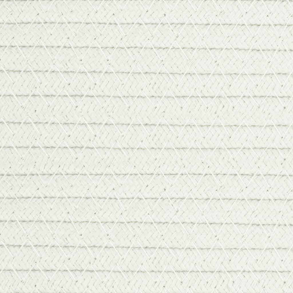 veļas grozs, bēšs un balts, Ø55x36 cm, kokvilna