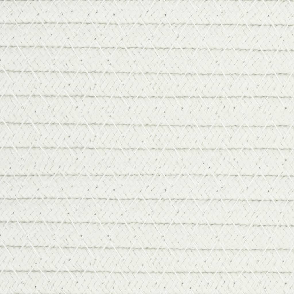 veļas grozs, bēšs un balts, Ø60x36 cm, kokvilna