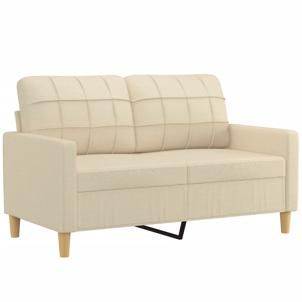 divvietīgs dīvāns, krēmkrāsas audums, 120 cm