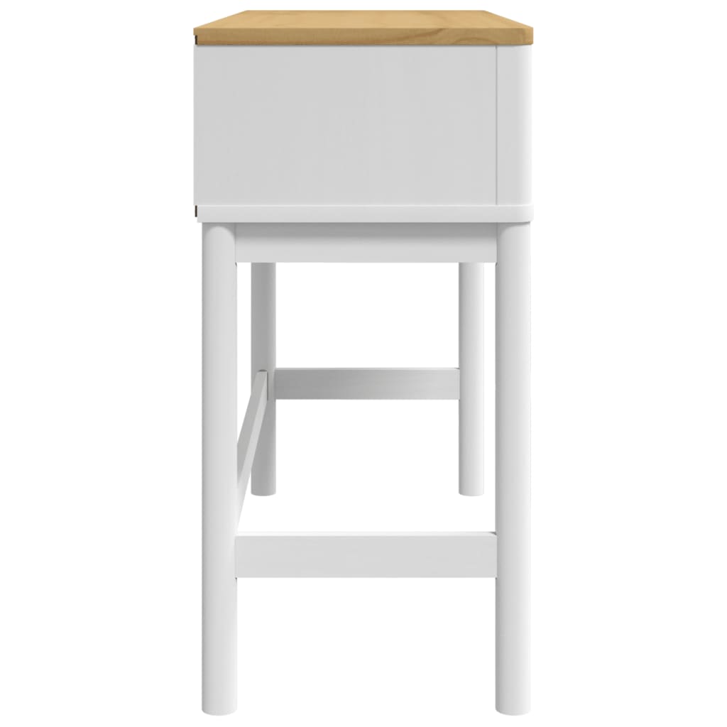 konsoles galdiņš FLORO, balts, 89,5x36,5x73 cm, priedes koks