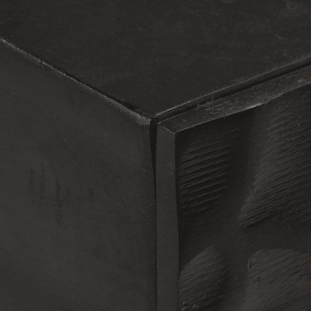konsoles galdiņš, melns, 90x30x76 cm, mango koks, dzelzs