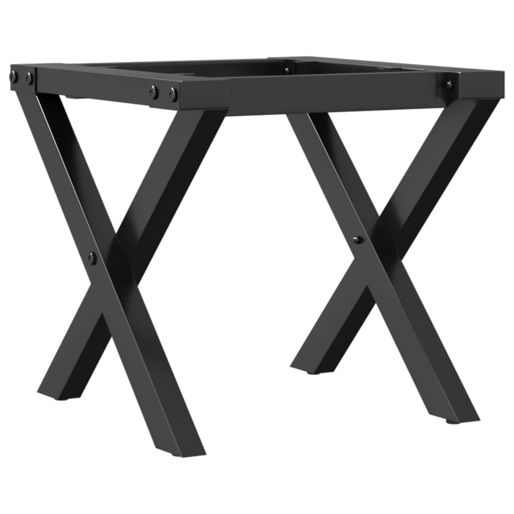 kafijas galdiņa kājas, 30x30x33 cm, X-formas rāmis, čuguns