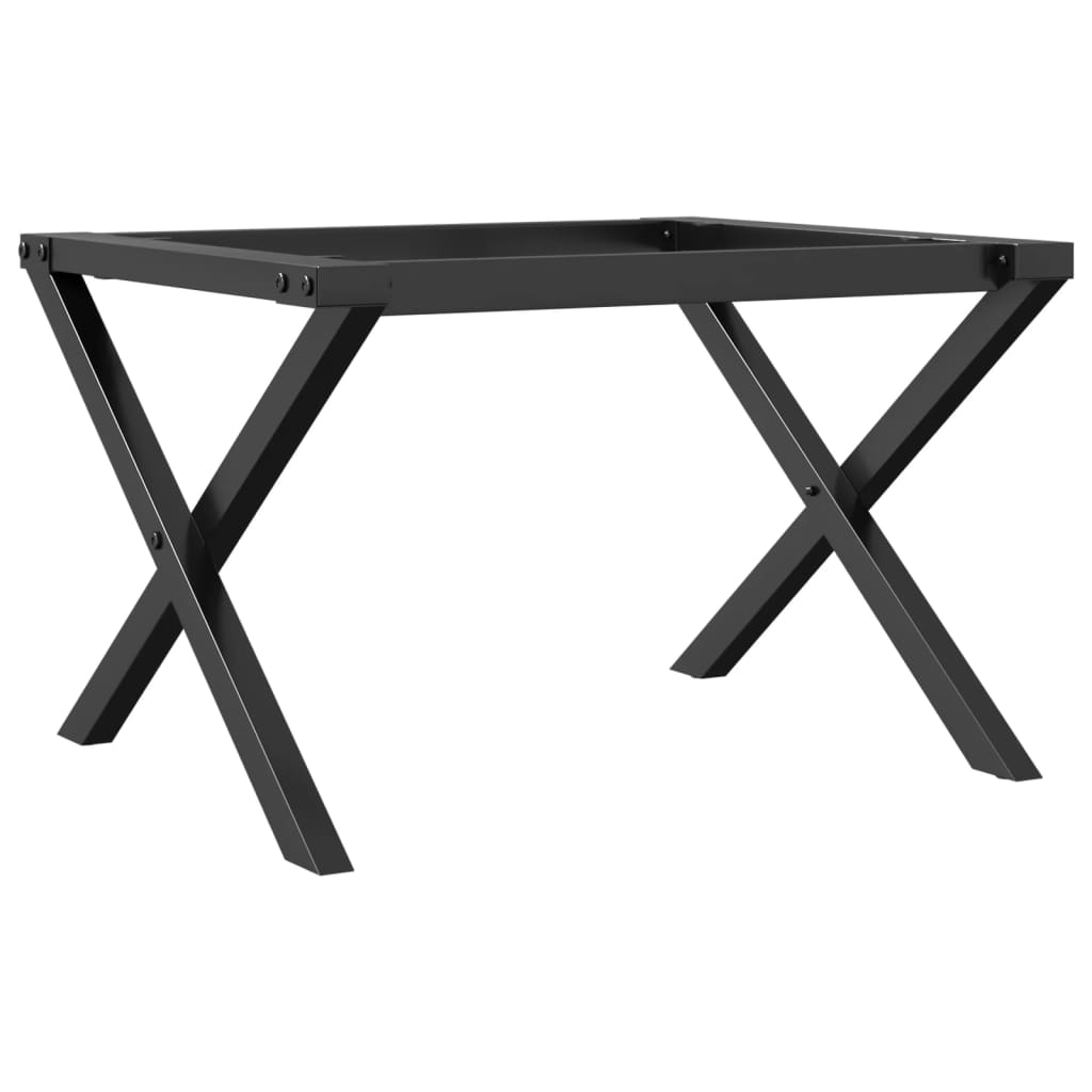 kafijas galdiņa kājas, 60x50x38 cm, X-forma rāmis, čuguns
