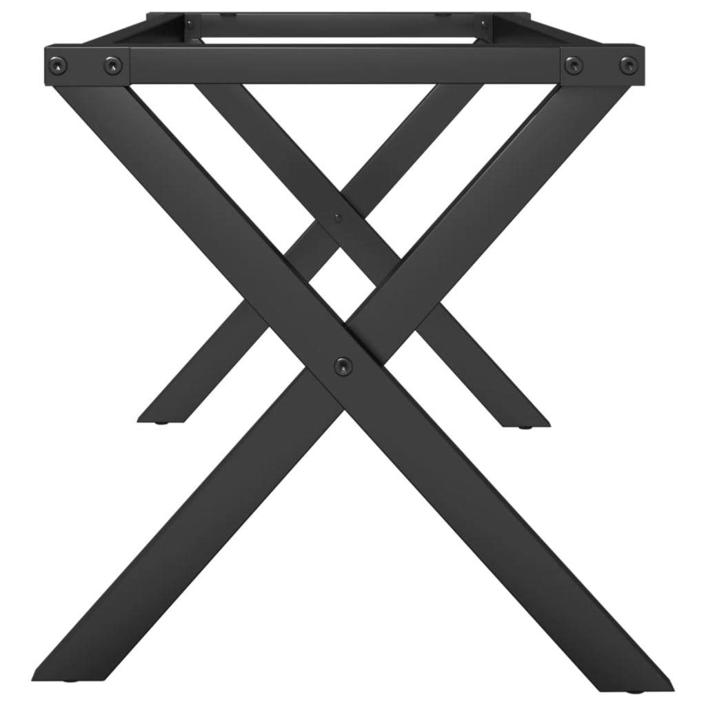 kafijas galdiņa kājas, 70x30x43 cm, X-forma rāmis, čuguns