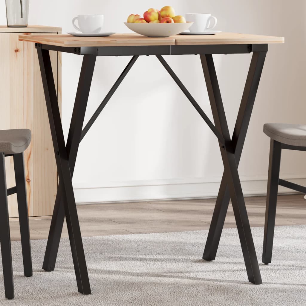 virtuves galda kājas, X-forma, 50x40x73 cm, čuguns