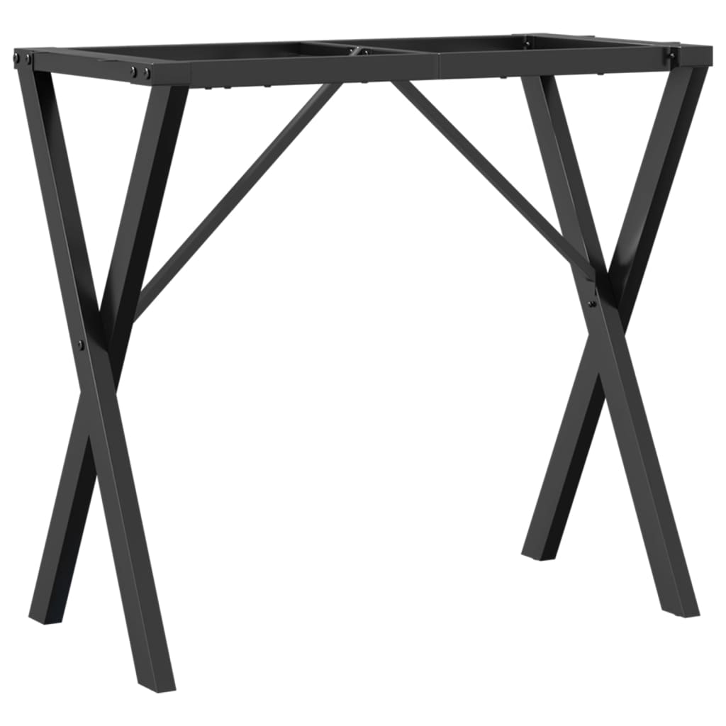 virtuves galda kājas, X-forma, 80x40x73 cm, čuguns