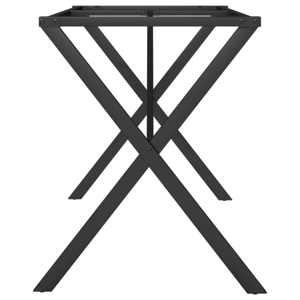 virtuves galda kājas, X-forma, 120x60x73 cm, čuguns