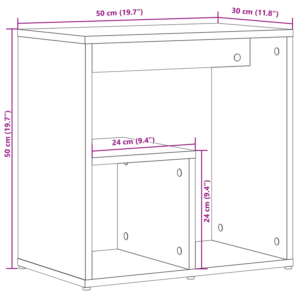 galdiņi, 2 gab., melns, 50x30x50 cm, inženierijas koks
