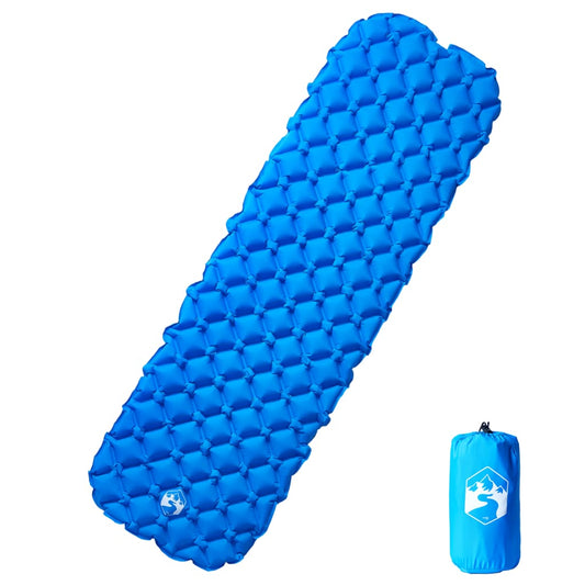 piepūšams kempinga matracis, vienvietīgs, 190x58x6 cm, zils