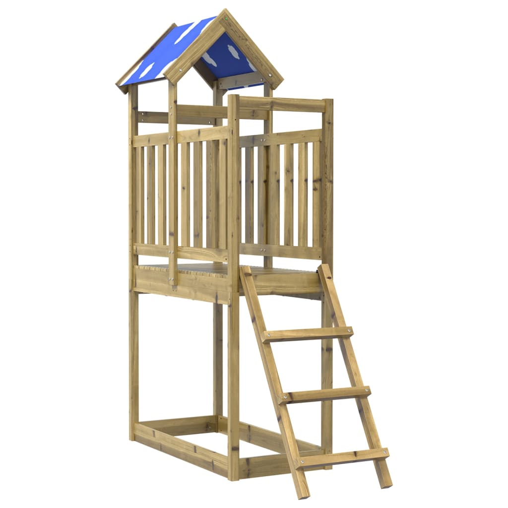 rotaļu tornis ar kāpnēm, 110,5x52,5x215 cm, impregnēta priede