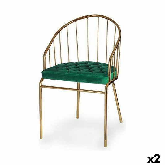 Krēsls Stieņi un termināli Zaļš Bronza 51 x 81 x 52 cm (2 gb.)