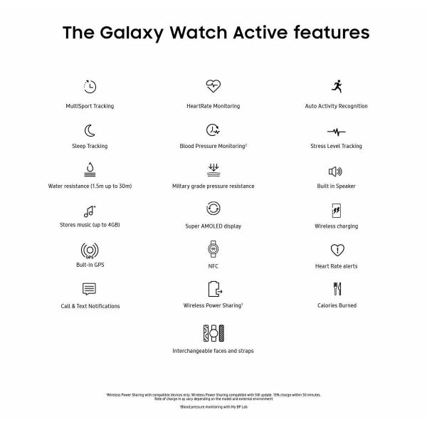 Viedpulkstenis Samsung GALAXY WATCH ACTIVE Rozā Zelts