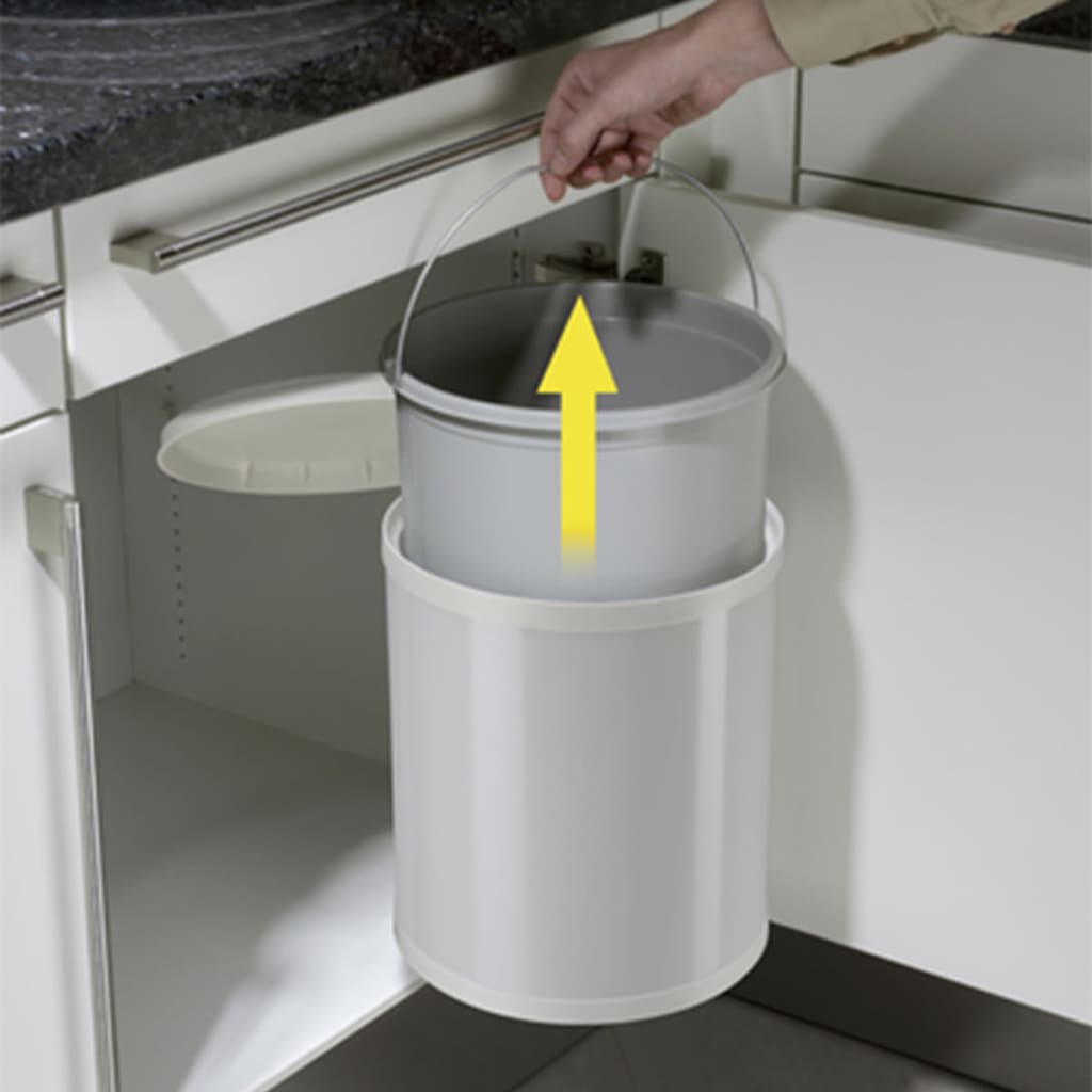 Hailo atkritumu tvertne Compact-Box, M izmērs, 15 L, balta, 3555-001
