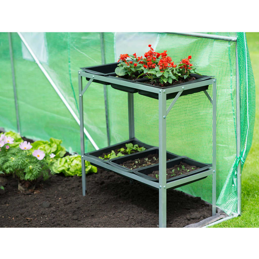 Nature table for planting plants, 77x40x77 cm, galvanized steel