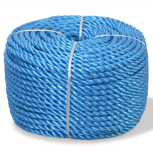 twisted rope, 10 mm, 100 m, polypropylene, blue