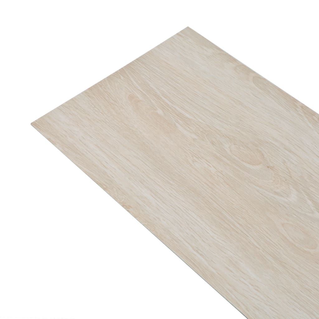 grīdas dēļi, 5,26 m², 2 mm, klasiski baltas ozolkoka krāsas PVC