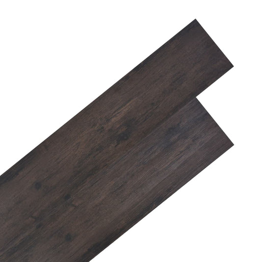 floor boards, 5.26 m², 2 mm, dark gray oak colored PVC