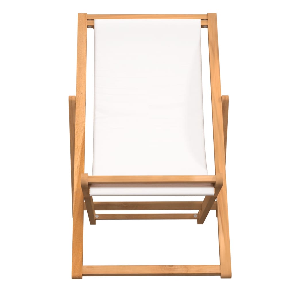pludmales krēsls, 56x105x96 cm, tīkkoks, krēmkrāsā