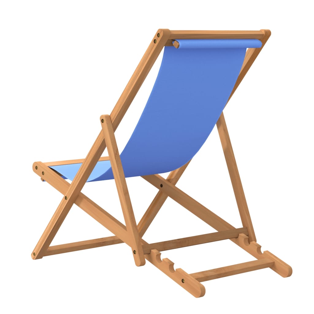 pludmales krēsls, 56x105x96 cm, tīkkoks, zils