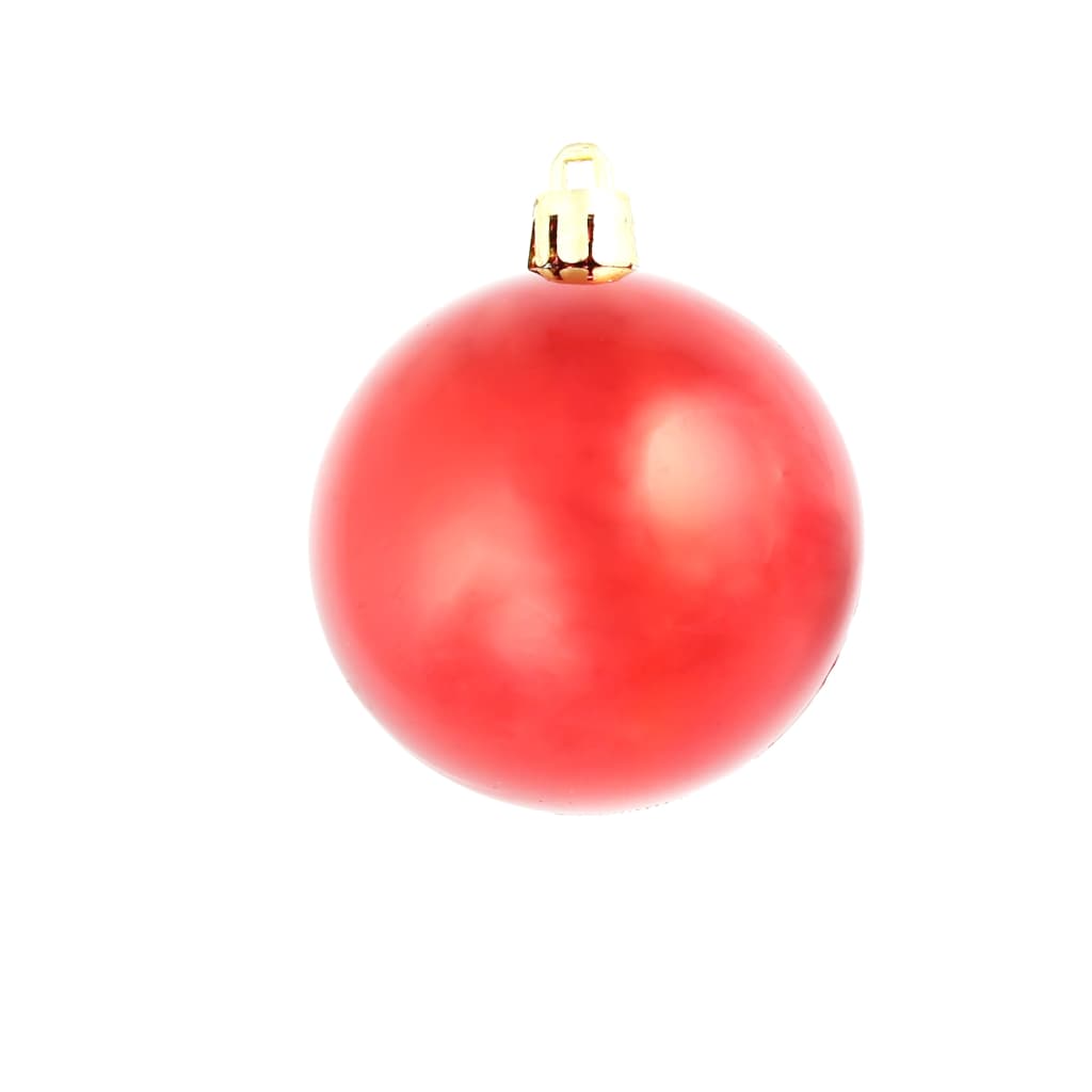 Ziemassvētku bumbas, 100 gab., 3/4/6 cm, sarkanas