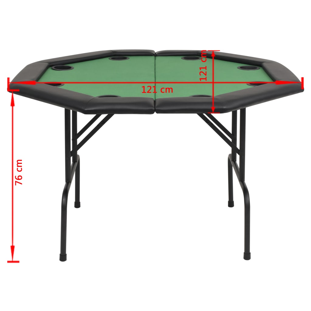 стол для игры в покер, складной, на 8 игроков, восьмиугольный, зеленый
