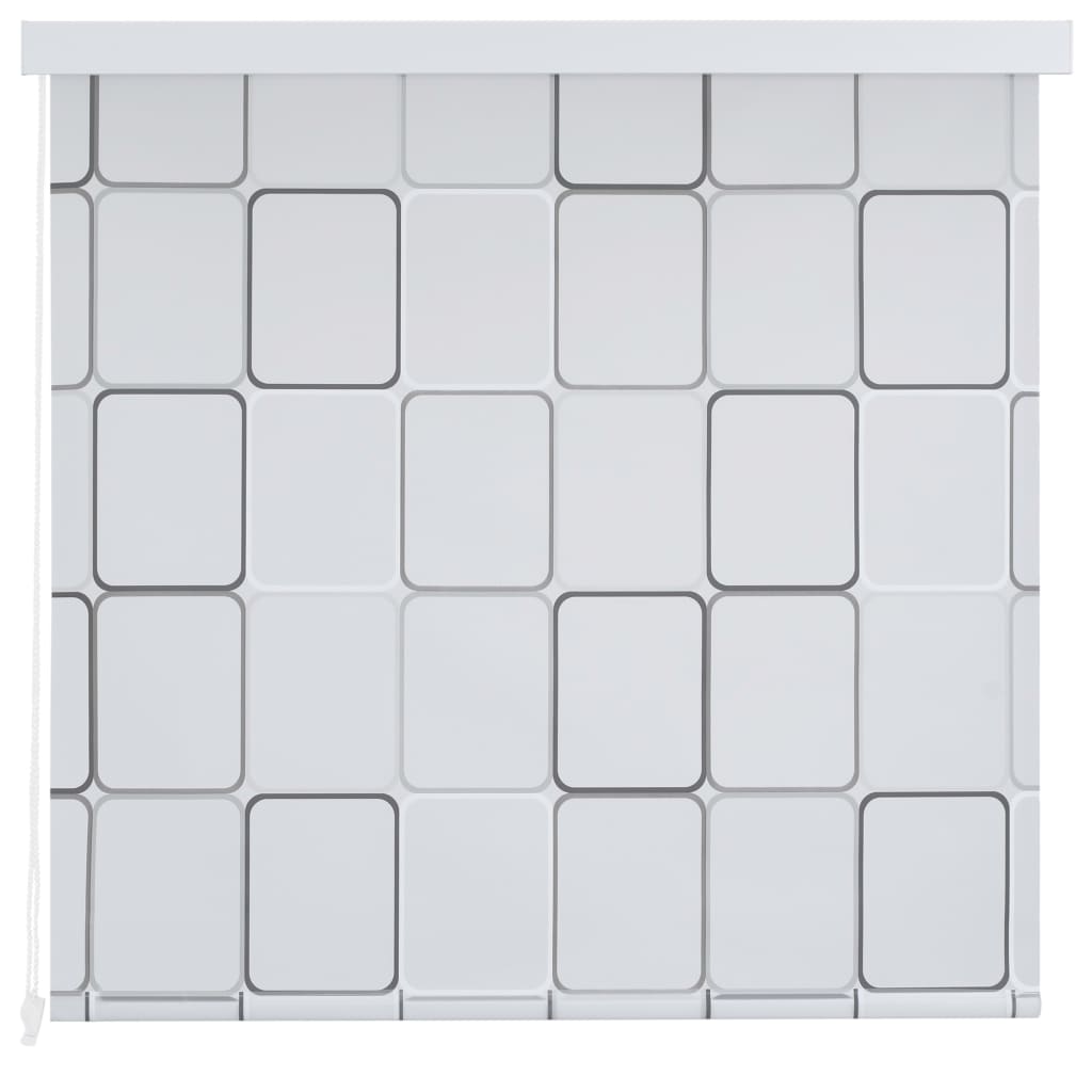 roller blind for shower, 140x240 cm, with squares