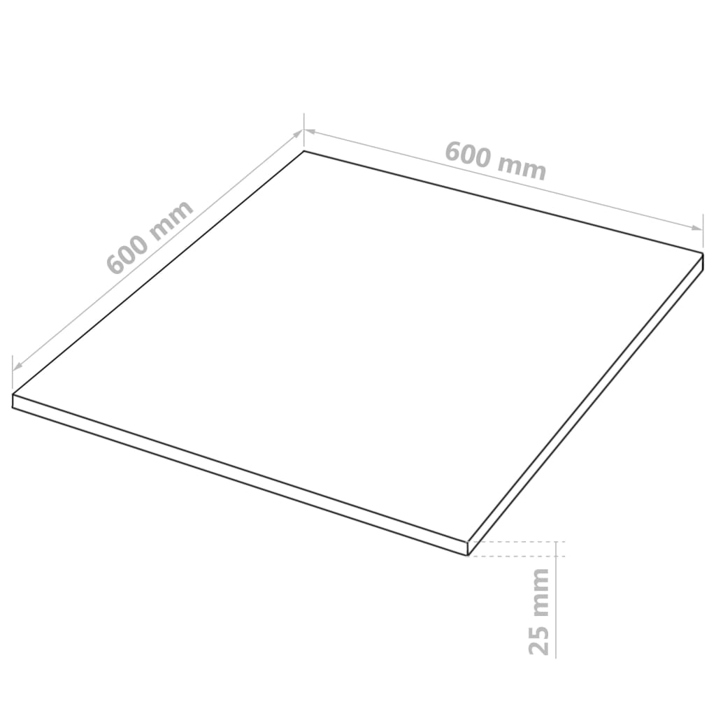 MDF boards, 4 pcs., square, 60x60 cm, 25 mm