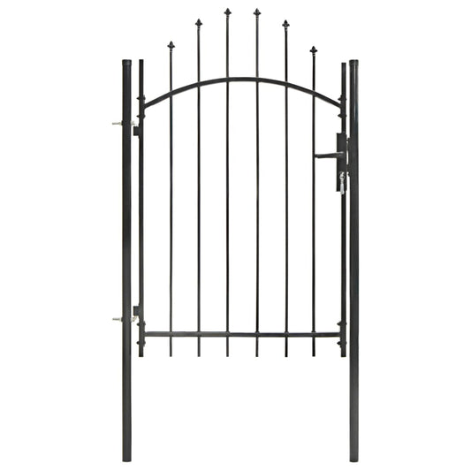 садовые ворота, сталь, 1x2 м, черные