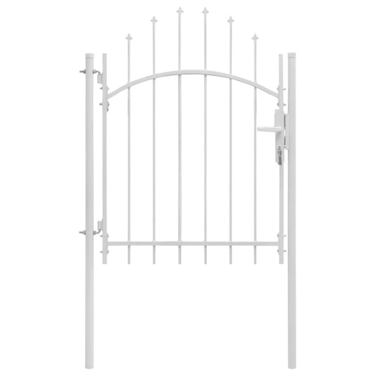 садовые ворота, сталь, 1x2 м, белые
