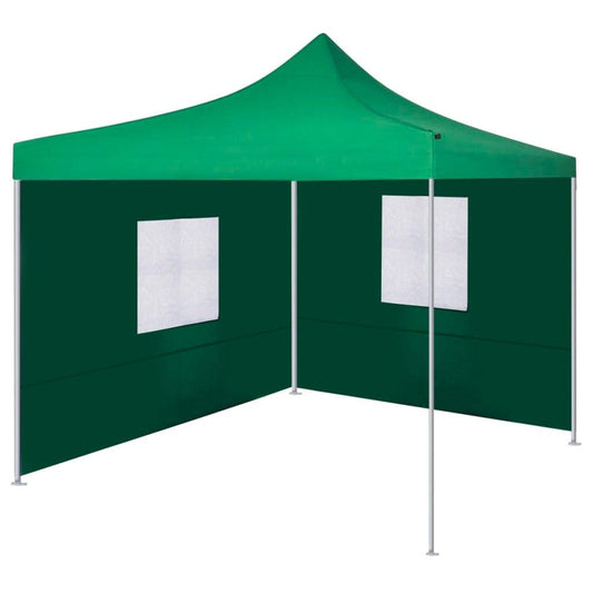 saliekama telts ar 2 sienām, 3x3 m, zaļa - amshop.lv