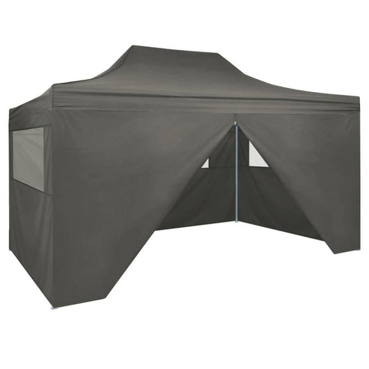saliekama telts ar 4 sānu sienām, antracītpelēka, 3x4,5 m - amshop.lv