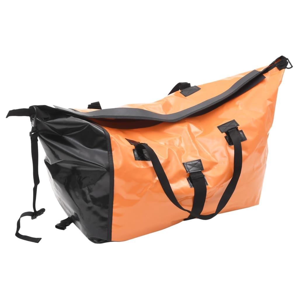 velosipēda bagāžas piekabe ar somu, oranža ar melnu - amshop.lv