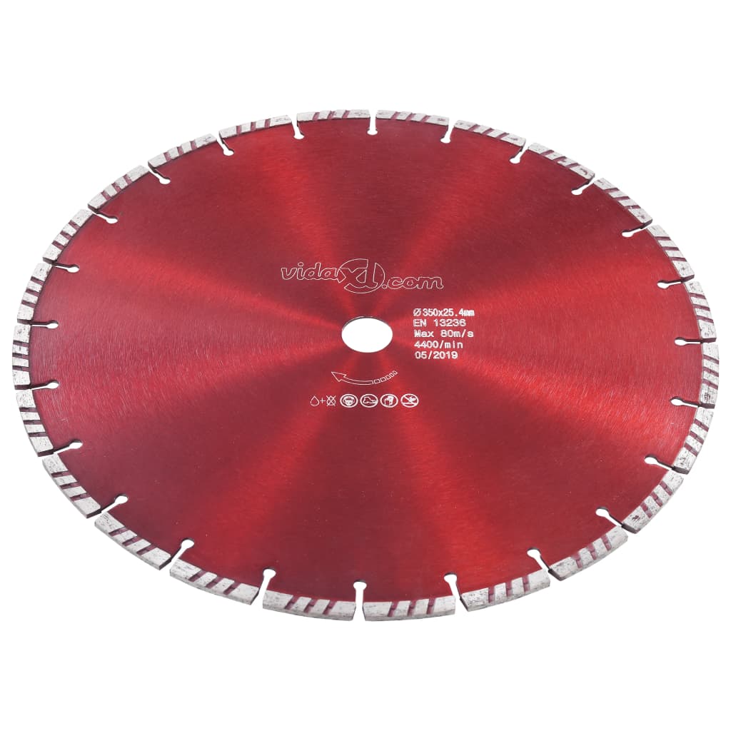 diamond cutting disc, with turbo, steel, 350 mm