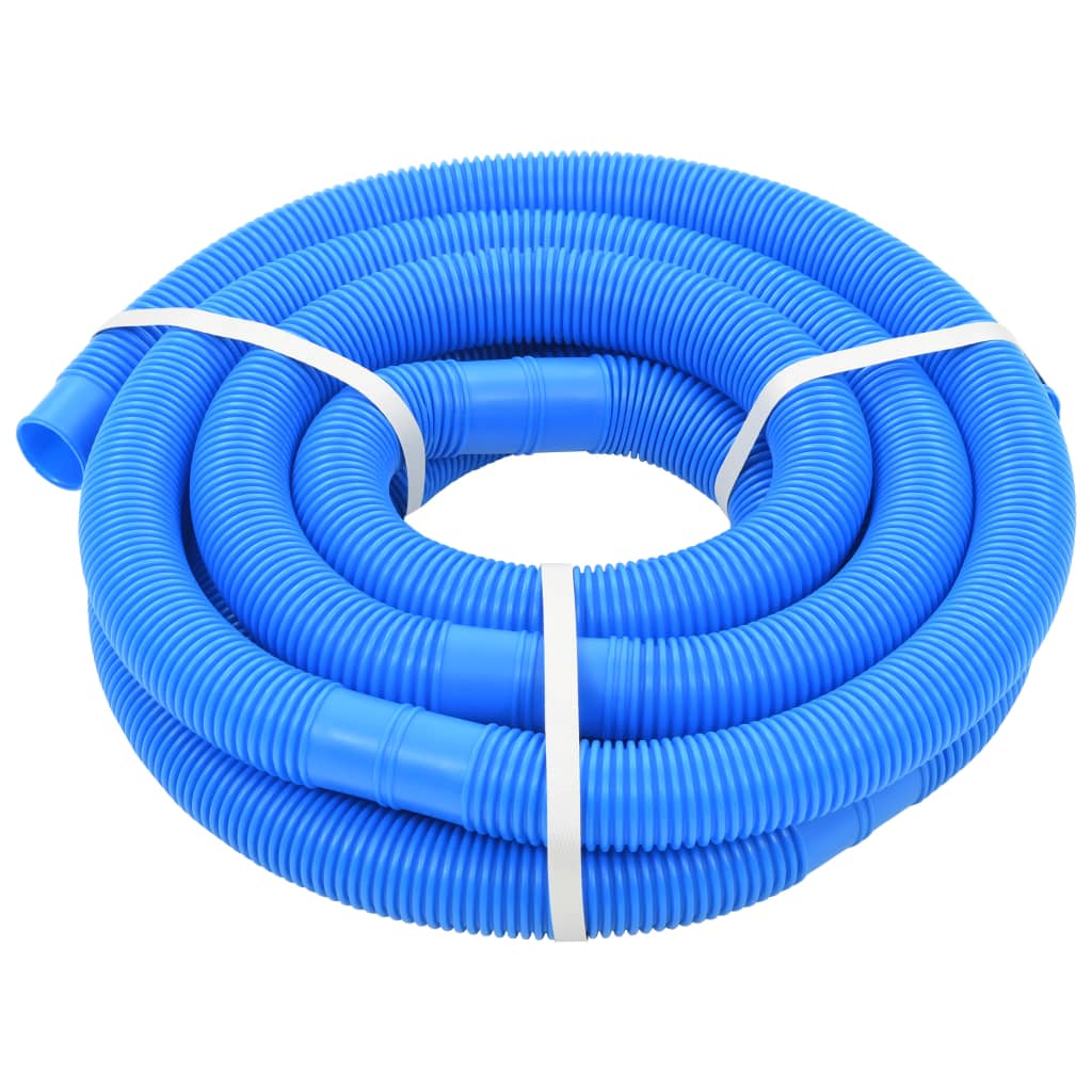pool hose with clamps, blue, 38 mm, 6 m