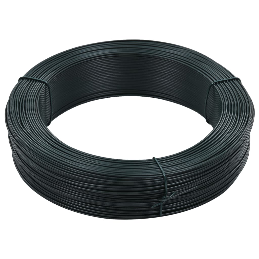 fence link wire, 250 m, 1.6/2.5 mm, black green steel