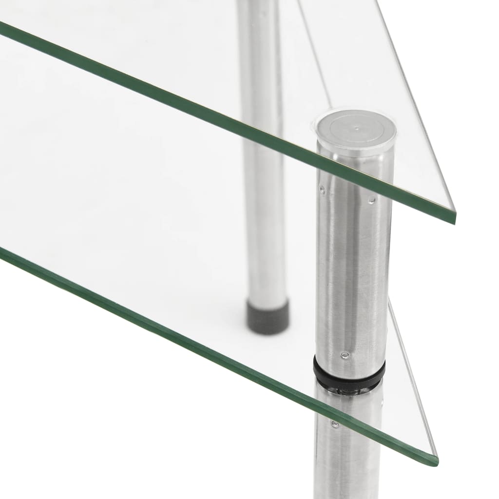 kitchen shelf, 49.5x35x19 cm, transparent tempered glass