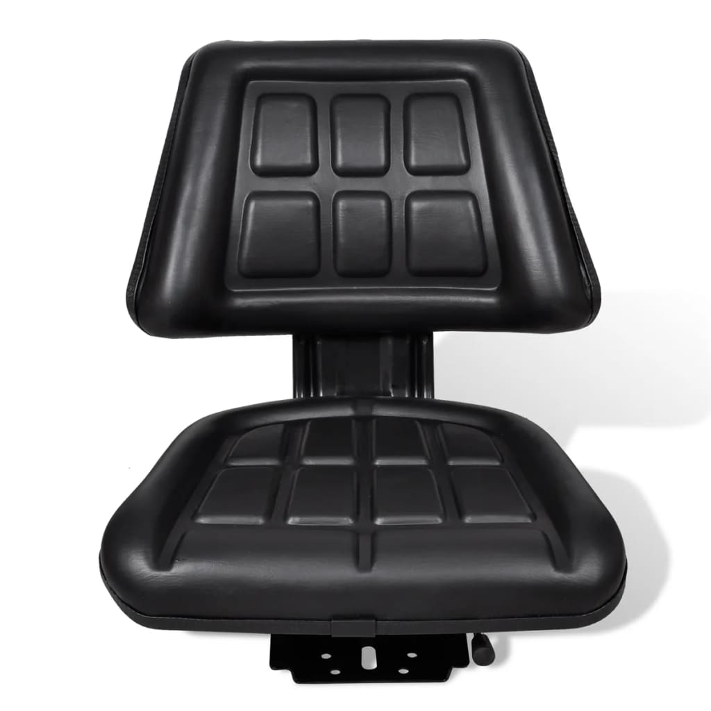 tractor seat with backrest, black
