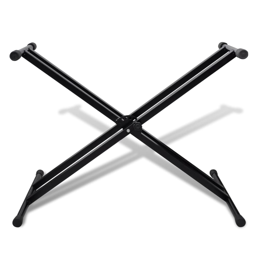 Adjustable keyboard stand with X-shaped frame