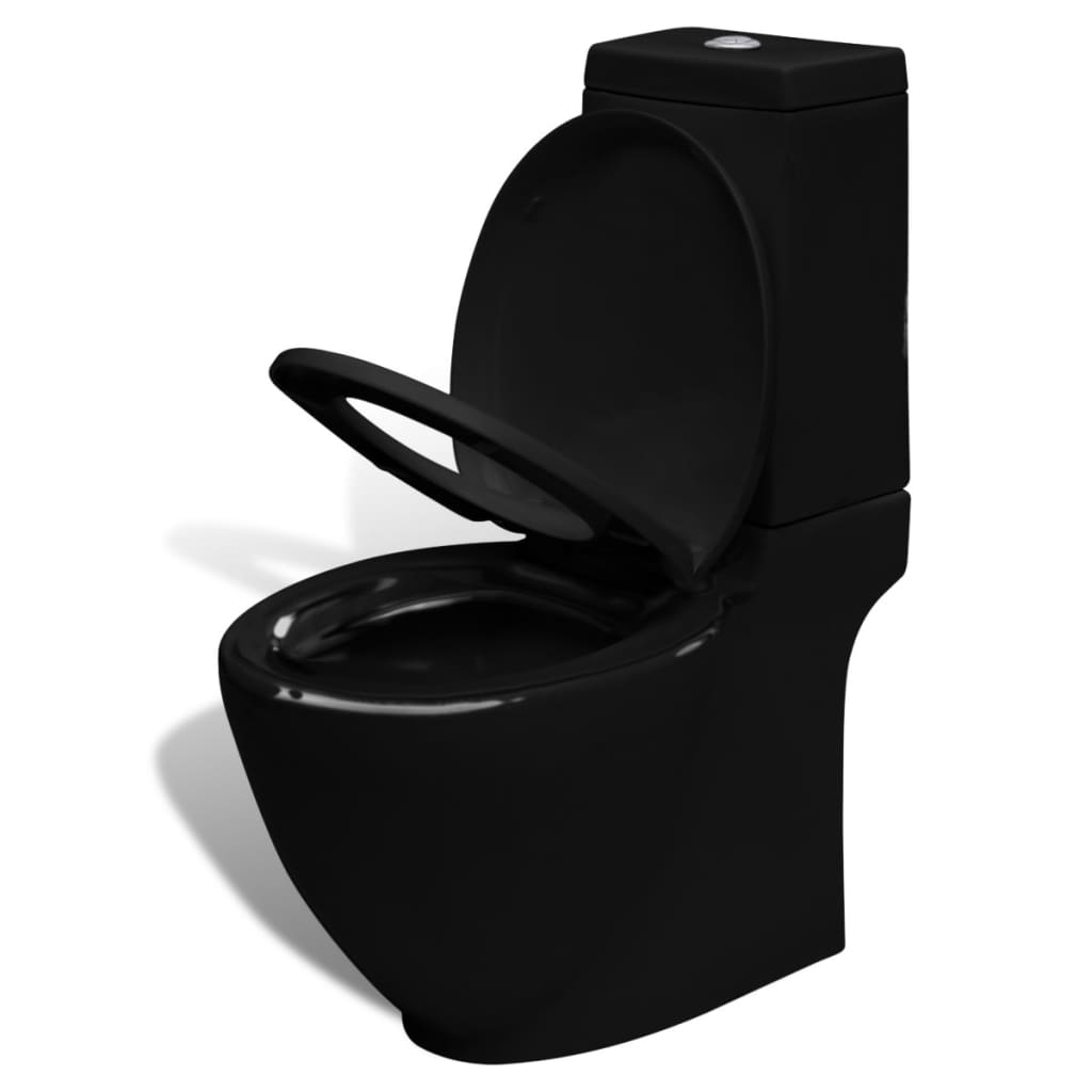 toilet bowl and bidet, black ceramic