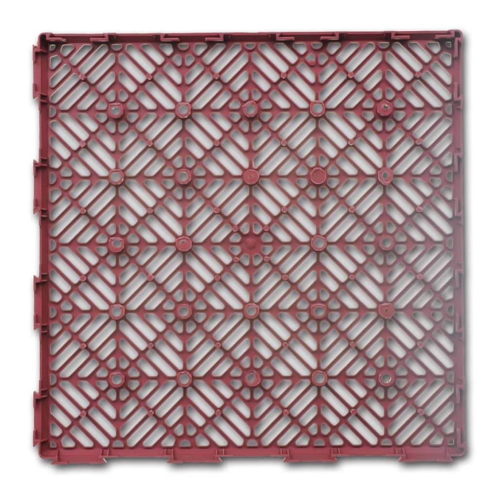 Plastic Tiles for the Garden 24 pcs. 29 x 29 cm