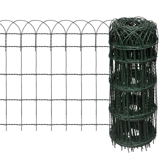 садовый забор, железо с порошковым покрытием, 25x0,65 м