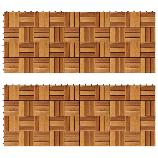 Acacia Wood Tiles for Terraces 30x30cm 20 pcs