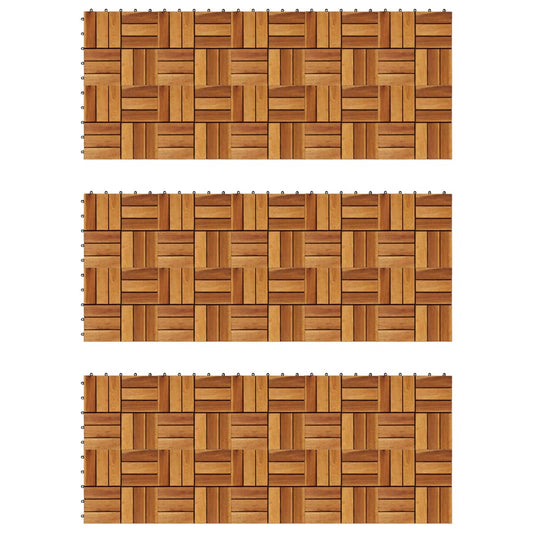 Acacia Wood Tiles for Terraces 30x30cm 30 pcs